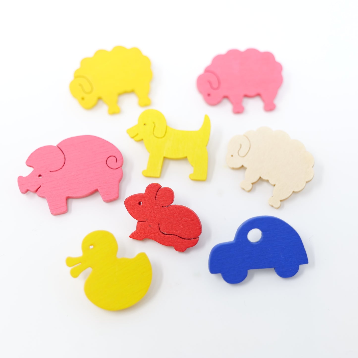 Wブローチ ひつじ (黄)