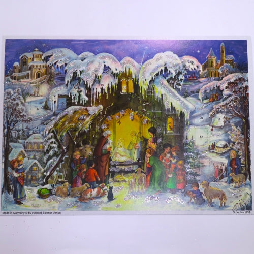 m　海外紙モノアドベントカレンダー No.32 アドベントカレンダー 聖誕（小さな訪問客） ゼルマー（ドイツ