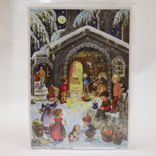 No.33 アドベントカレンダー 犬と遊ぶ男の子