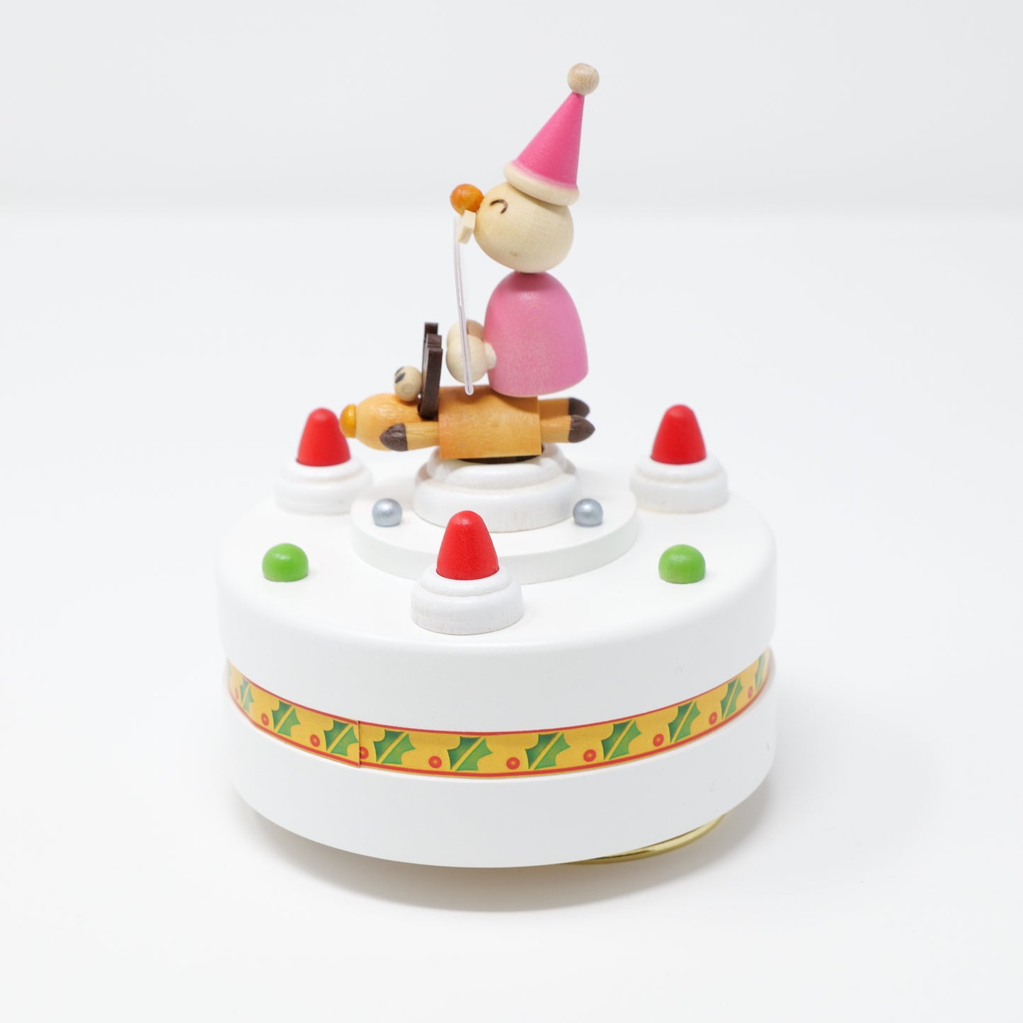 回転式オルゴール クリスマス・ノエル(色:ホワイト 曲:ジングルベル)