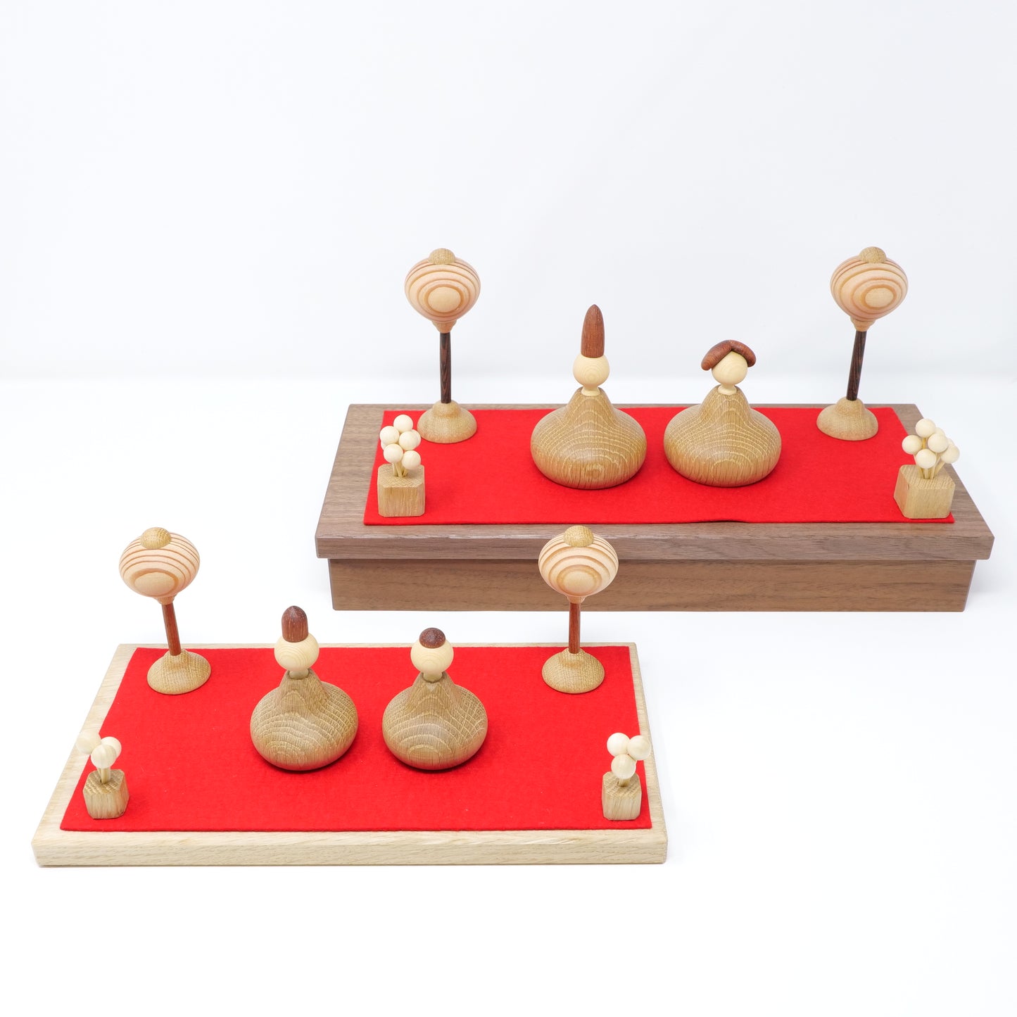 【ろくろ細工の三浦木地 :雛人形】ひな一段セット小(新タイプ)