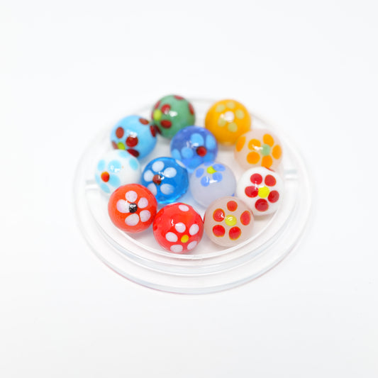 ビー玉 151 花 16mm 1個