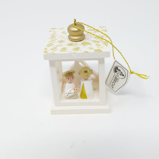 ERZ オーナメント ランタンと聖家族 白