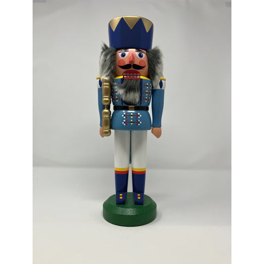 ドレゲノ くるみ割り人形 王様 青服 34cm