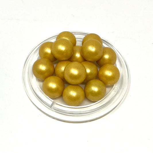 ビー玉 182 メタリック 黄色 16mm 1個