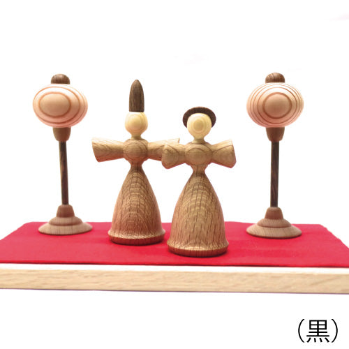 【ろくろ細工の三浦木地 :雛人形】立ちひなセット