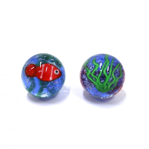 ビー玉249 魚 22mm