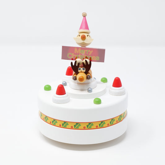 回転式オルゴール クリスマス・ノエル(色:ホワイト 曲:ジングルベル)
