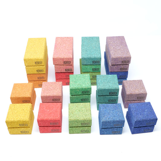 コルク積木 四角セット(大) 色